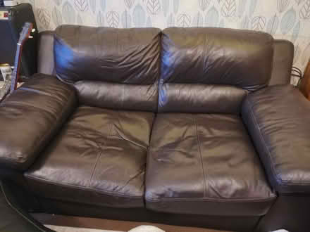 Photo of free Leather Sofa (Newmarket) #1