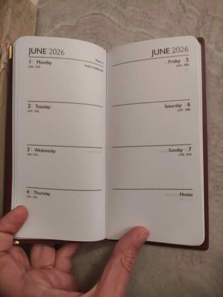 Photo of free 2026 slim diary unused (Weybridge, KT13) #2