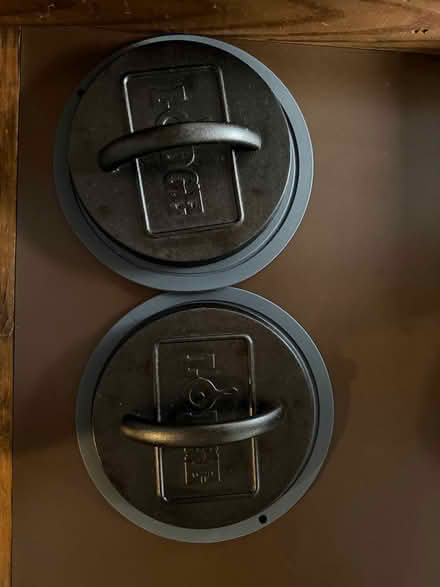 Photo of free 2 Seasoned Cast Iron Burger Press (West Springfield) #1