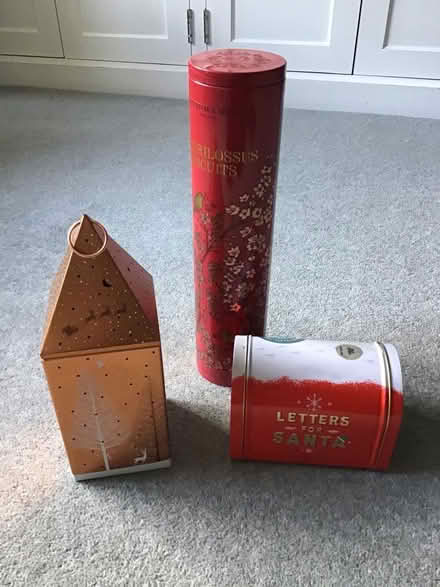 Photo of free 3 empty Christmas tins (Tunbridge Wells N. TN4) #1