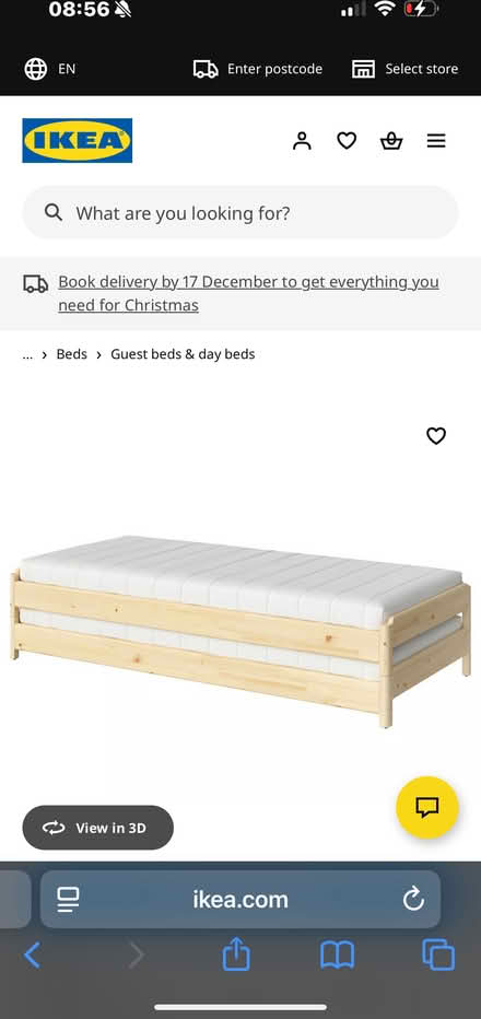 Photo of free UTÅKER Stackable bed with 2 mattresses, pine/Åfjäll medium firm, 80x200 cm (Woburn Sands MK17) #2