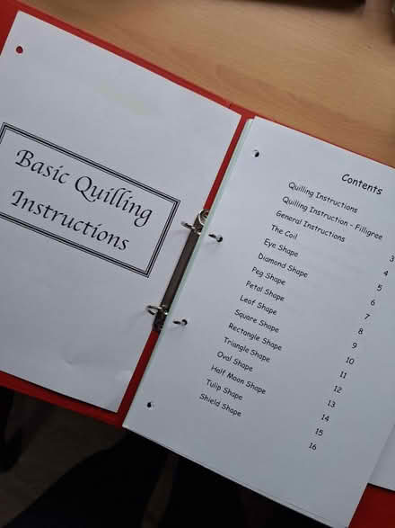 Photo of free Quilling Intructions (Bexhill) #1