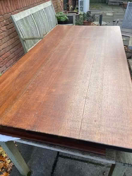 Photo of free Sturdy banana wood table with drawer and plastic floor glide (Brooke NR15) #1
