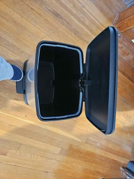Photo of free Medium Stainless Steel trashcan (Near Manville, NJ) #2