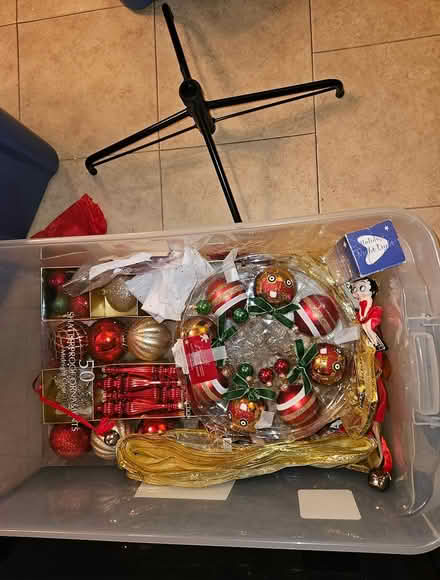 Photo of free Xmas tree, stand, ornaments (Chesterton IN) #2