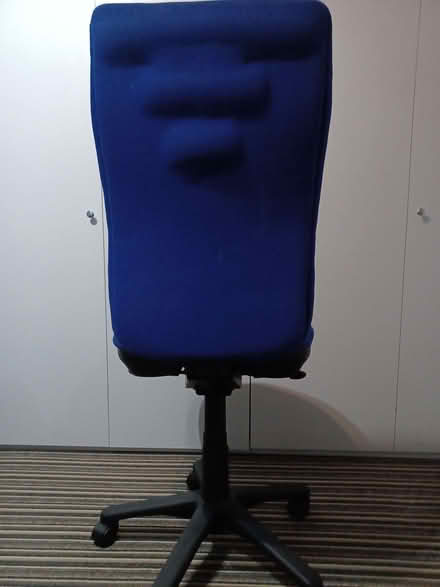 Photo of free High back office chair. Blue. In good condition. (Arkholme LA6) #2