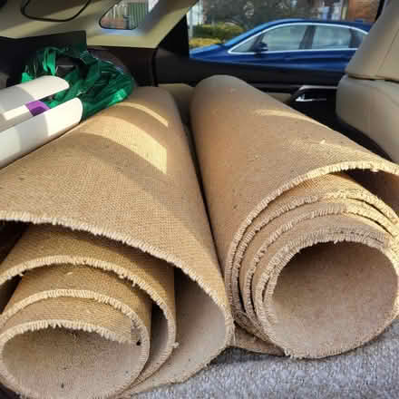 Photo of free Hessian backed carpet (Oaklands nr Welwyn AL6) #1