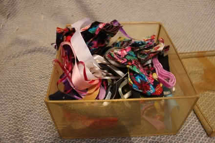 Photo of free Small pretty box of assorted fabric scraps (Llynclys SY10) #1