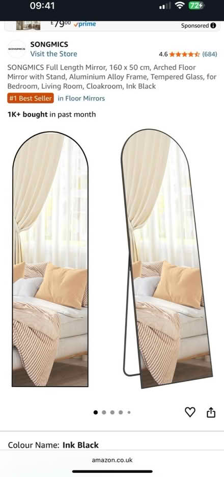 Photo of Hanging or standing mirror (Stranmillis belfast) #3