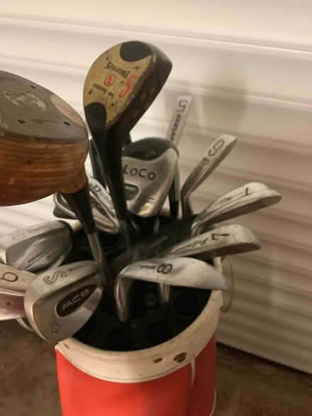 Photo of free Assorted golf clubs, bag and buggy (Daw Knowle HD5) #3