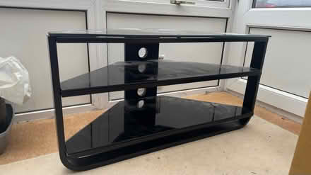 Photo of free Black Glass TV / AV unit (Leighton Buzzard LU7 3) #2