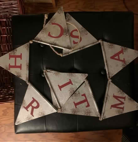 Photo of free Metallic Christmas hanging sign (Arlington Mill Community Cntr) #1