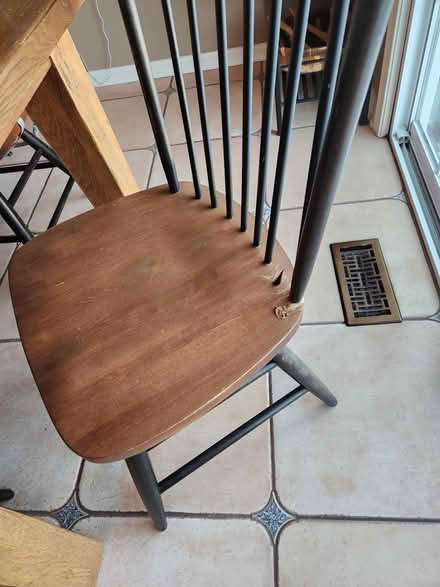 Photo of free 6 wood chairs (Lambertville/West Amwell, NJ) #2