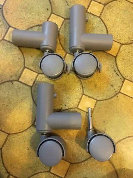 Photo of free 4 1.5” Plastic Wheels 2 With Brakes (Lexden CO3) #1