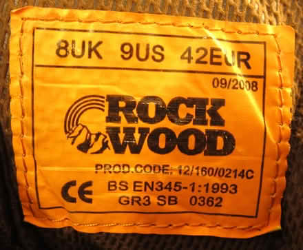 Photo of free Rock Wood steel toe work boots (Newbury Racecourse RG14) #1