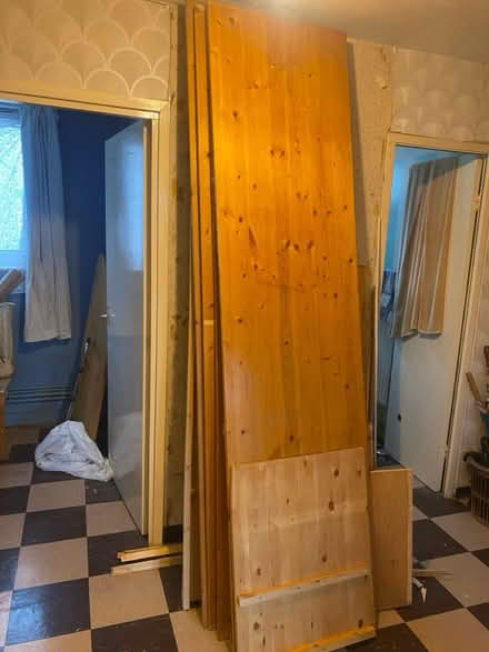 Photo of free Tall wood shelves various sizes (Brixton Sw2 1SX) #1