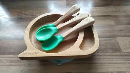 Photo of free Four bamboo baby bowls with spoons (Cliffsend CT12) #2