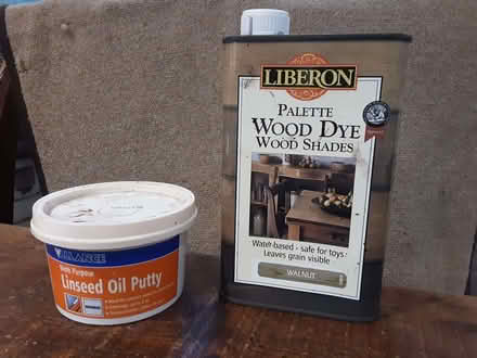 Photo of free Walnut wood dye & linseed oil putty (Warton LA5) #1