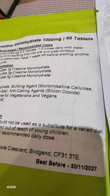 Photo of free Creatine tablets (Colindale NW9) #3