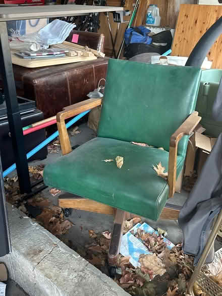 Photo of free Green office chair (Newton Center) #1