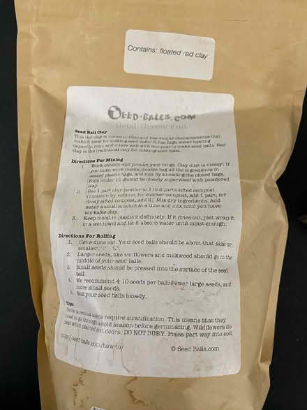 Photo of free seed bomb clay and seeds (Upper West Side 10023) #3