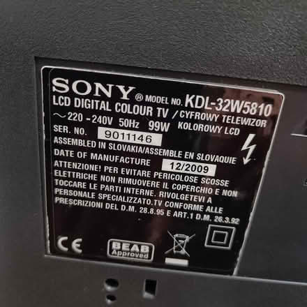 Photo of free Sony Bravia TV (Central HORSHAM) #2