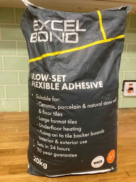 Photo of free White slow set tile adhesive (East Finchley N2) #1
