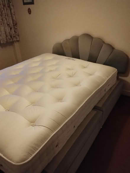 Photo of free Double bed, headboard and mattress (CR0) #1