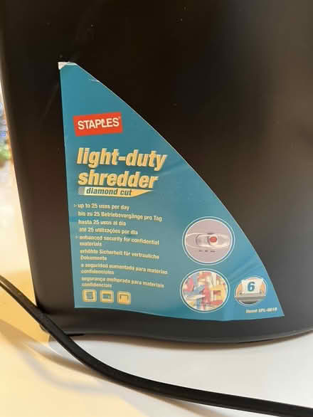 Photo of free paper shredder (Aldwick,) #2