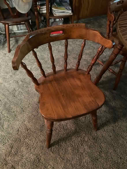 Photo of free Table and 3 Chairs (Fruitville area) #2