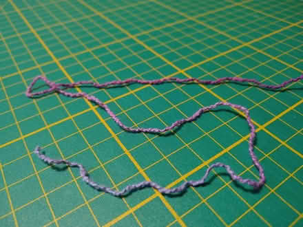 Photo of free Thin hand-dyed bouclé yarn, partially knitted (West Croydon CR0) #2