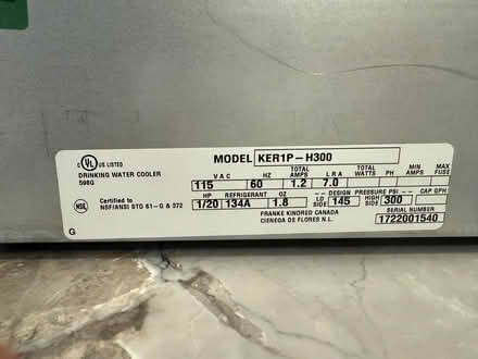 Photo of free Franke Under Sink Water Filtration (Lafayette, CA) #2