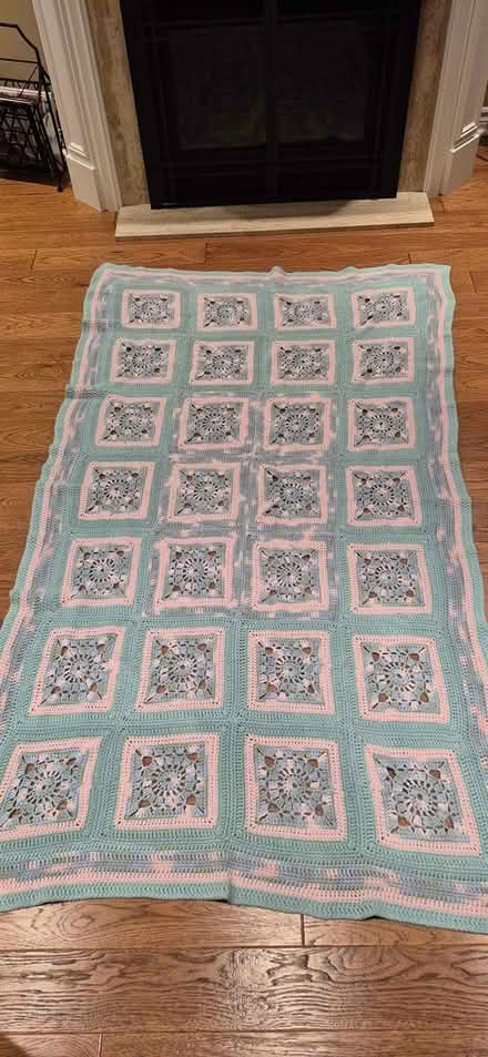 Photo of free Hand-Knit/Crochet Quilt (Yonge & Elgin Mills) #1