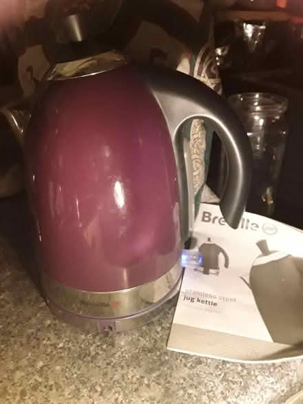 Photo of free Non-Working Metal Purple Breville Kettle & Base (CT15) #1
