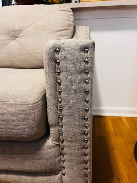 Photo of free Beige loveseat/couch (Jersey City) #4