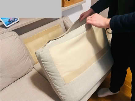 Photo of free Beige loveseat/couch (Jersey City) #2