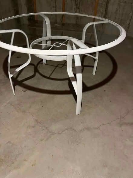 Photo of free Outdoor Table White metal (Marshfield) #1