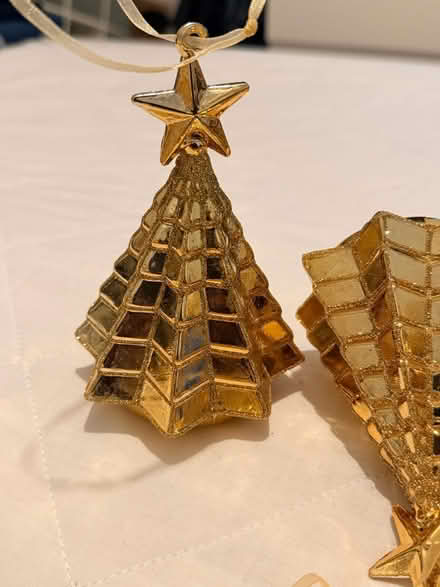 Photo of free 5 gold glass Christmas tree ornaments (Ashburton SE25) #3