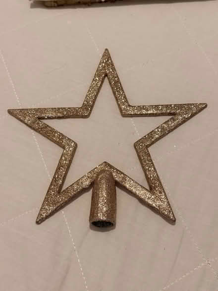 Photo of free Gold Christmas tree skirt and star (Ashburton SE25) #3