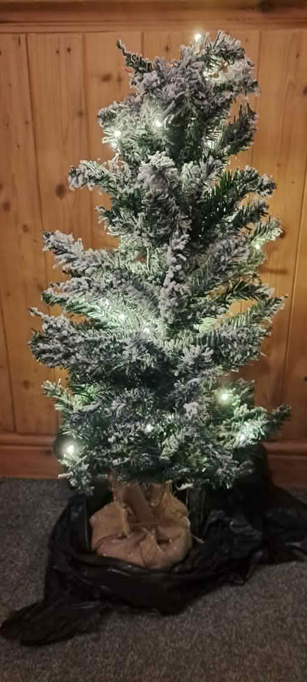 Photo of free Prelit Snowy Christmas Tree (south ham basingstoke RG22) #1