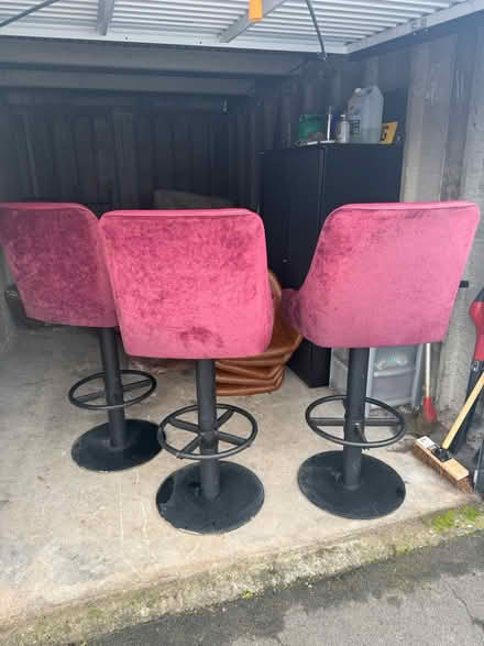 Photo of free 3 x Bar Stool Red Leather Sturdy (Kingswood BS15) #3
