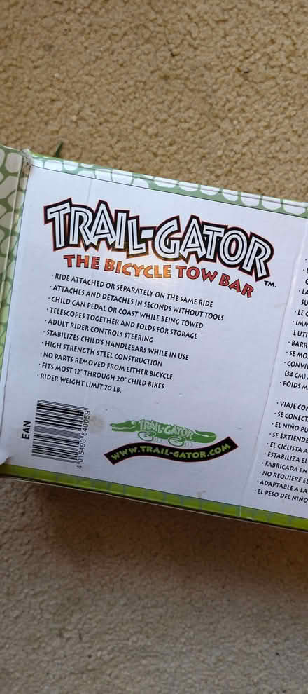 Photo of free Trail-gator bicycle tow bar (Williamson Park LA1) #3