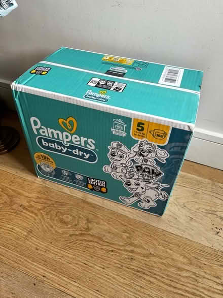 Photo of free 186 size 5 nappies (11-16kg) (Wandsworth Common SW18) #1