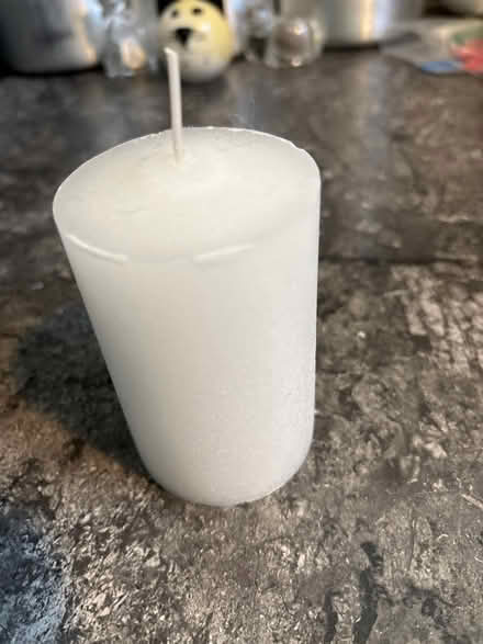 Photo of free White pillar candle (Drexel Hill) #1