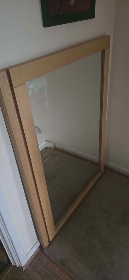 Photo of free Wooden frame mirror. (Hoole CH2) #1