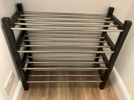 Photo of free IKEA Tjusig double shoe rack (Firswood M16) #1