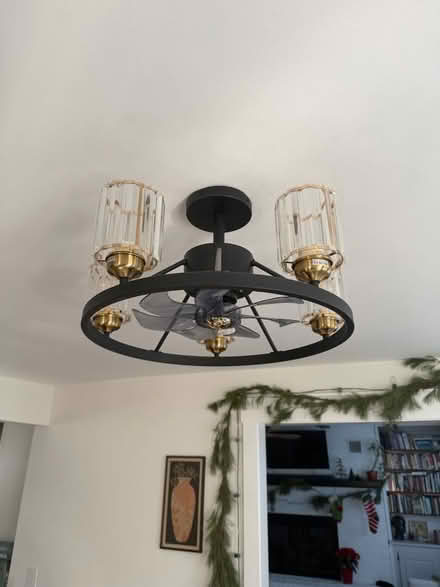 Photo of free Light fixture with fan (Philadelphia/South Jersey) #1