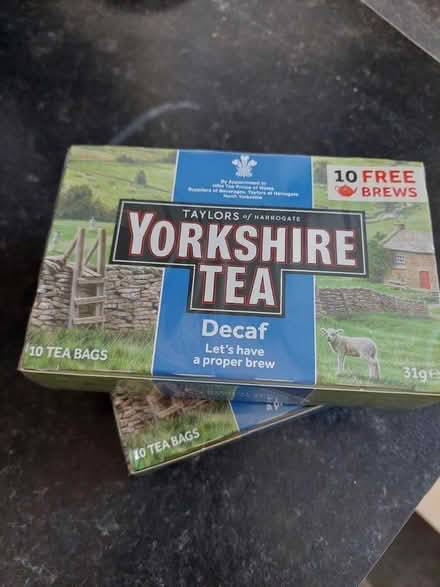 Photo of free Decaff yorkshire tea 7boxes (GL51) #1