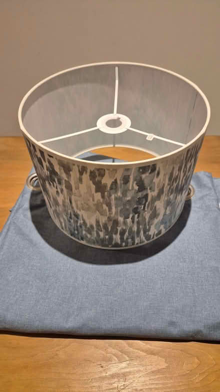 Photo of free Light shade and blue eyelet curtains 168 x 137cm (Waddon CR0) #1