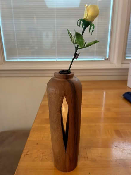 Photo of free Handmade WOOD BUD VASE ~10” tall (San Carlos-El Camino near Hull) #2